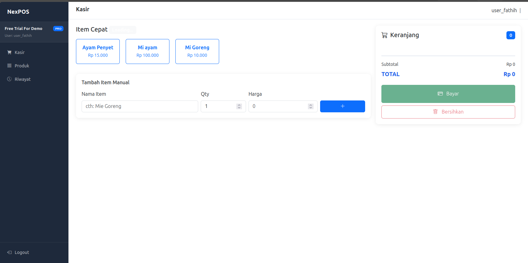 Kasir App